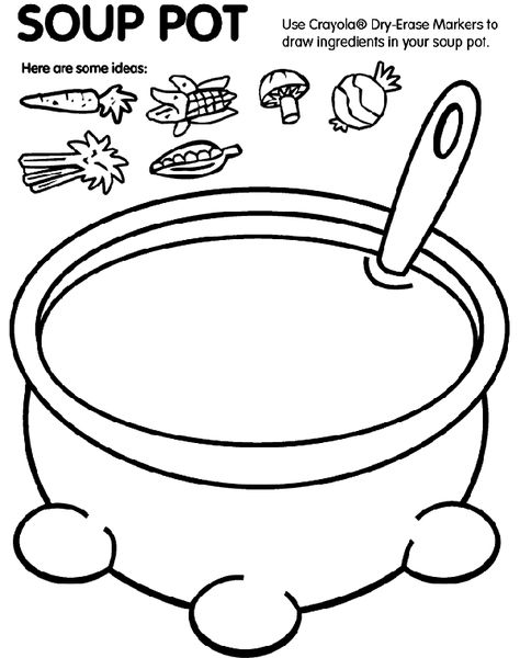 Free "Stone Soup" Printable from Crayola. Re-pinned by @Design Unlimited Moulton (Elementary ESL). Food Coloring Pages, Stone Soup, Church Crafts, Sunday School Lessons, Sunday School Crafts, Bible Crafts, Childrens Church, Soup Pot, Bible School