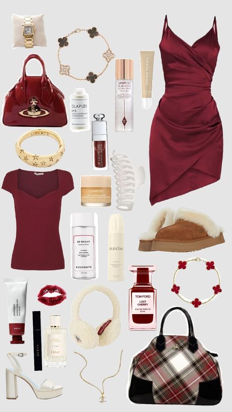 #cherry #red #cherryred #vanilla #vanillagirl #cleangirl #downtowngirl Cherry Coke Aesthetic Outfits, Cherry Red Clothes, Red Cherry Outfit, Confused Aesthetic, Cherry Red Outfit, Cherry Core, Cherry Red Dress, Brandy Girl, Fine Outfits