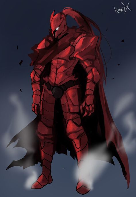 Red Armor Art, Red Knight Art, Red Armor Knight, Red Knight Fantasy Art, Crimson Knight, Paladin Armor, Red Armor, Red Knight, Mythical Creatures Fantasy