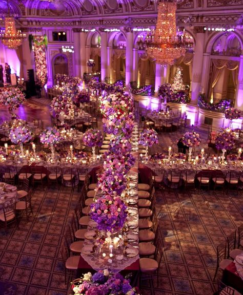 Elegant wedding at the The Plaza in New York | Marin Visuals The Plaza Wedding, Karen Tran, Plaza Wedding, Reception Layout, Table Layout, David Tutera, Round Tables, Weddings By Color, Wedding Hall