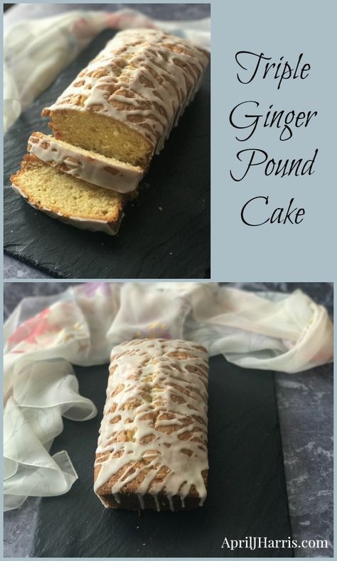 Richly spiced, fragrant and perfect any time of day, Triple Ginger Pound Cake recipe s a real treat! Spice Cake Recipes, Loaf Cake Recipes, Ginger Cake, Tart Baking, Gingerbread Cake, Gingerbread Recipe, Delicious Cake Recipes, Ginger Recipes, Quick Bread Recipes