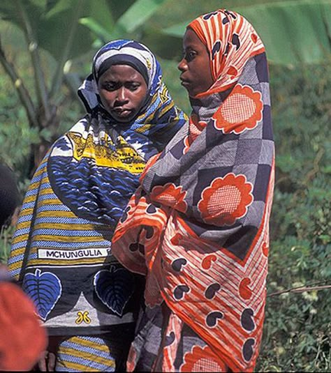 Tanzanian women Tanzanian Clothing, Bantu People, Swahili Culture, San Jose State University, African Life, Traditional Textiles, Horn Of Africa, African People, Folk Dresses