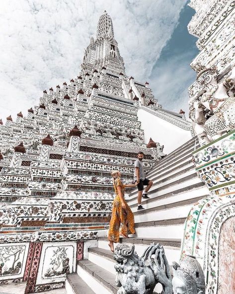 Beautiful Bangkok 💫 Spot: Wat Arun . All thanks to @northsouthtravels  (IG) for such a wonderful shot. . . . #geardoctors         #camping         #adventure         #landscape         #adventuretime         #travel         #trail         #nature        #survival        #explore Bangkok Photos, Thailand Tour, Thailand Pictures, Wat Arun, Thailand Vacation, Thailand Photos, Koh Chang, Bangkok Travel, Best Vacation Spots