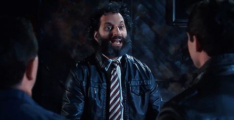 Adrian Pimento/Jason Mantzoukas Adrian Pimento, Jason Mantzoukas, Andy Samberg, Brooklyn 99, Brooklyn Nine Nine, Percy Jackson, Beautiful People, Brooklyn, Gif