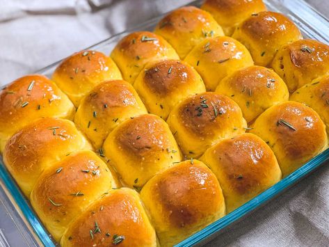 Rosemary Sea Salt, Sweet Potato Rolls, Potato Rolls, Baking Process, Potato Roll, Breads & Buns, Potato Puree, 9x13 Baking Dish, Quick Bread Recipes