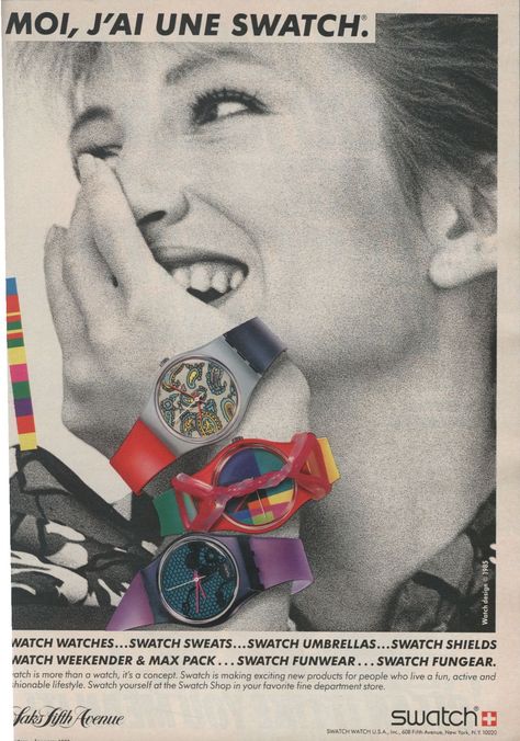 Swatch Ad 1986 80s Ads, Vintage Magazine Ads, Watch Ads, 90s Memories, 80s Design, Watch Ad, Childhood Days, Swatch Watch, Beating Heart