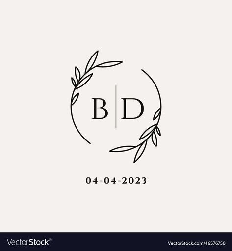 B D Logo Design, Bd Logo Design Letter, Bd Logo Design, Wedding Initials Logo Design, Bd Logo, Wedding Initials Logo, Bd Design, Free Monogram Fonts, Best Friend Quotes Meaningful