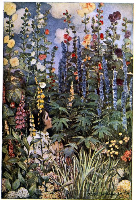 Illustration Kunst, Children's Garden, Arte Inspo, Art Et Illustration, Art And Illustration, Pics Art, New Wall, Art Vintage, Vintage Illustration