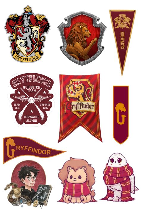 Harry Potter Digital Stickers, Harry Potter Gryffindor Stickers, Gryffindor Stickers Printable, Hogwarts Stickers Printable, Harry Potter Journal Stickers, Harry Potter Aesthetic Stickers, Harry Potter Stickers Printable Free, Gryffindor Stickers, Harry Potter Stickers Printable