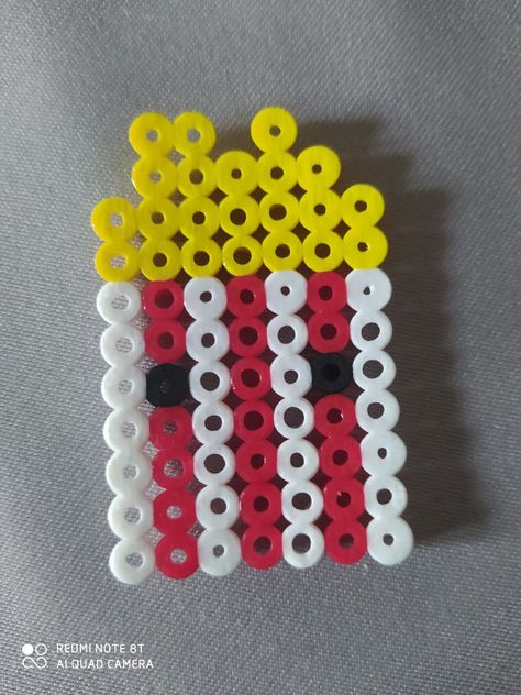 Popcorn Popcorn Perler Beads, Ironing Beads, Melt Beads, Perler Art, Perler Crafts, Pixel Art Grid, Diy Perler Beads, Loom Pattern, Melting Beads