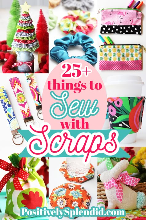 25+ Scrap Fabric Projects to Use Up Your Stash! Burp Cloths Diy, Things To Sew, Quick Sew, Sew Projects, Scrap Fabric Crafts, Scrap Fabric Projects, Dolls Diy, Scrap Fabric, Small Sewing Projects