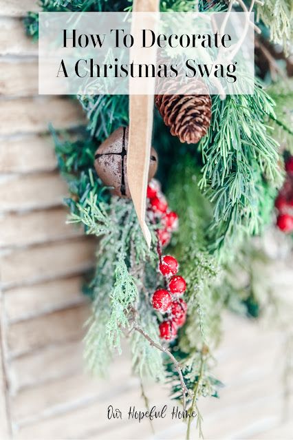 How To Decorate a Christmas Swag Light Swags Christmas, Teardrop Christmas Swag, Diy Swags How To Make, How To Make A Swag, How To Make A Christmas Swag, Diy Christmas Swag How To Make, Christmas Swags Ideas Diy, Christmas Door Swags Diy, Christmas Swags Diy