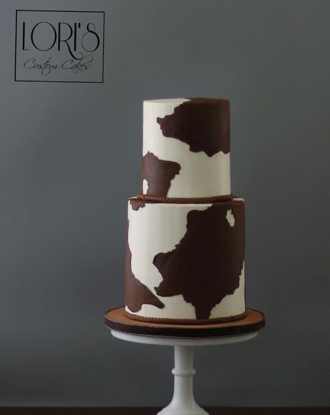 Leather Cake Design, Western Cake For Men, Western Themed Cake, Cowhide Cake, How The West Was One Birthday Cake, Rodeo Theme Cake, Western Cake Ideas, Vaquero Cake, Country Birthday Cakes