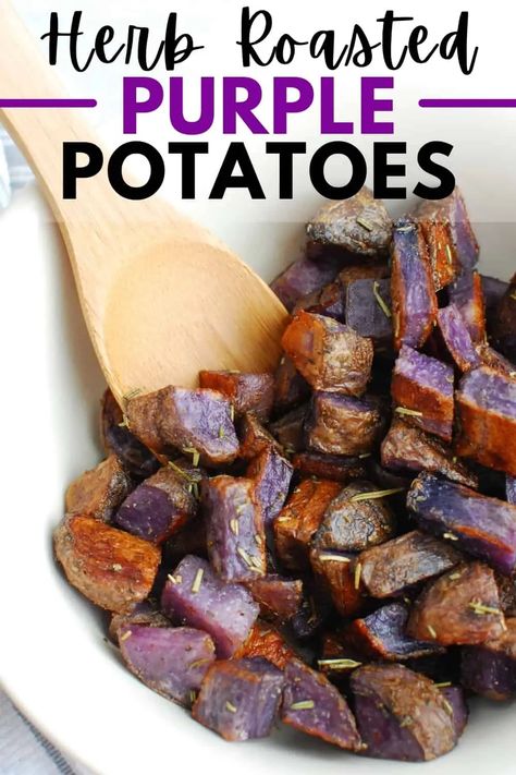 Purple Sweet Potato Recipes, Roasted Purple Potatoes, Purple Potato Recipes, Sweet Potato Oven, Sweet Potato Recipes Healthy, Roasted Potato Recipes, Purple Potatoes, Purple Sweet Potatoes, Dinner Meal