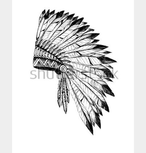 Native American Headdress Tattoo, Indian Chief Headdress, Upper Shoulder Tattoo, Strings Art, Chief Headdress, Indian Skull Tattoos, Headdress Tattoo, Chiefs Headdress, American Indian Tattoos