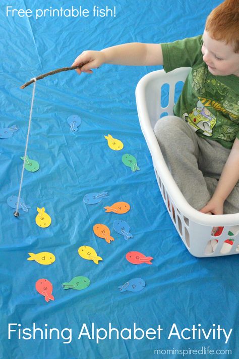 Games Camping, Alphabet Activity, Fish Activities, Games Activities, Rainbow Fish, Kids Games, Camping Theme, Motor Activities, Camping Ideas