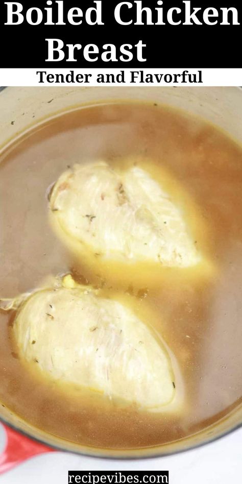 Learn how to boil chicken breasts with this boiled chicken recipe that is easy, quick and simple. What To Do With Boiled Chicken, Boiled Chicken Thighs, How To Boil Chicken Breast, Best Boiled Chicken Recipe, Boil Chicken Recipes, Boil Chicken Breast, Boiling Chicken To Shred, How To Boil Chicken, Boil Chicken Breast To Shred