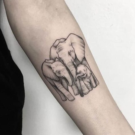 Small Elephant Tattoo Ideas, Small Elephant Tattoo, Elephant Tattoo Ideas, Colorful Elephant Tattoo, Elephant Family Tattoo, Baby Elephant Tattoo, Mandala Elephant Tattoo, Cute Elephant Tattoo, Mum Tattoo