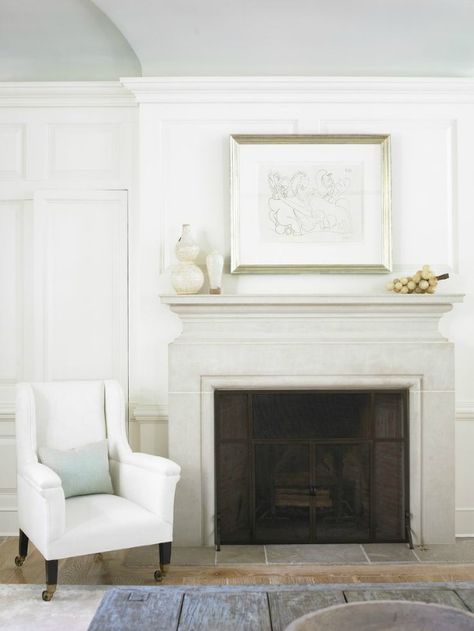 Fabulous Limestone Fireplaces | So Much Better With Age Mantel Styling, Limestone Fireplace, Indoor Fireplace, Home Fireplace, Family Room Design, Fireplace Mantle, Fireplace Design, Minimalist Living, A Living Room