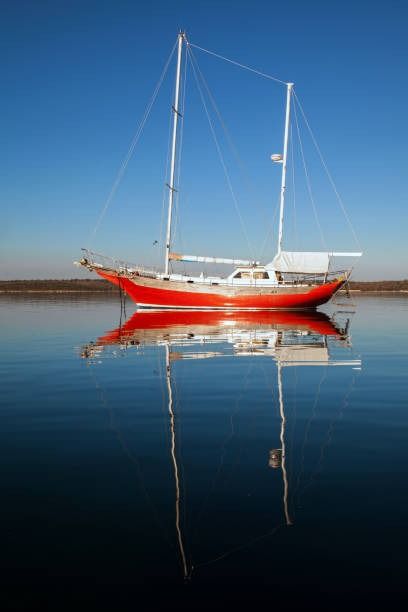 3,607 Red Sailboat Stock Photos, High-Res Pictures, and Images - Getty Images Sailboat Reference Photo, Sailboat Background, Red Sailboat, Sailboat On Water Painting, Sunset Sailboat, High Res, Getty Images, Red And White, Photo Image