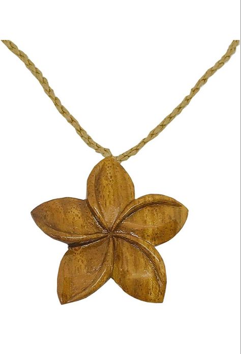 Hawaiian jewelry koa wood plumeria flower necklace. This handmade necklace can adjust to any size. Hawaii Clothing, Hawaii Hair, Hawaiian Heirloom Jewelry, Hawaiian Necklace, Puka Shell Necklace, Hawaiian Jewelry, Koa Wood, Necklace Ideas, Puka Shell