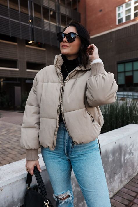 loving this puffer coat under $75! Urban Spring Puffer Jacket With Padded Collar, Waterproof Midweight Functional Puffer Jacket, Midweight Winter Puffer Outerwear, Functional Midweight Down Puffer Jacket, Fitted Brown Puffer Outerwear, Beige Puffer, Amazon Purchases, Kendi Everyday, Regina George