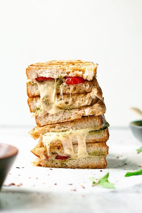 Pesto Grilled Cheese, Pesto Mozzarella Grilled Cheese, Grilled Cheese And Pesto Sandwich, Pesto Caprese Grilled Cheese, Avocado Pesto Grilled Cheese, Tillamook Cheese, Vegetarian Sandwich Recipes, Sandwhich Recipes, Sourdough Sandwich