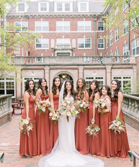 Terracotta Bridesmaids, Terracotta Bridesmaid, Romantic Bridesmaid Dresses, Literary Wedding, Winter Bridesmaids, Winter Bridesmaid Dresses, Bridesmaid Dresses Under 100, Fall Bridesmaid Dresses, Beige Wedding