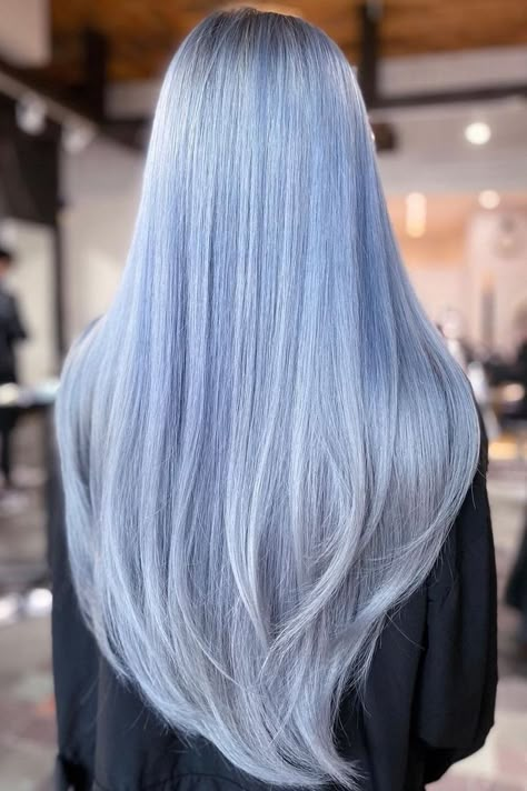 Blue Hair Colour, Ice Blue Hair, Icy Blue Hair, Ice Hair, Pastel Blue Hair, Which Hair Colour, Light Blue Hair, Natural Hair Salons, Community Hub