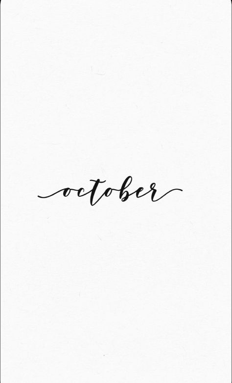 October In Cursive, 2023 Aesthetic Number New Year, Months Calligraphy, October Calligraphy, October Font, Calendar Logo, Calligraphy Wallpaper, October Calendar, Pretty Wallpapers Tumblr