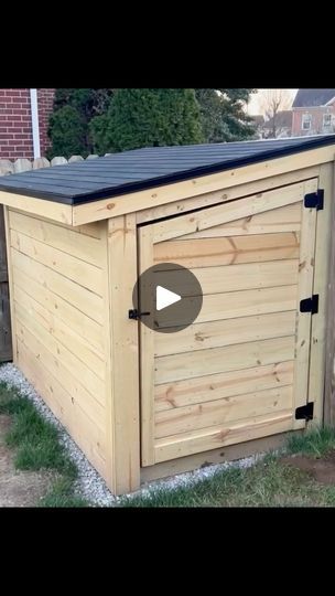 1.1M views · 38K reactions | Made a sleek little shed to store my mower and other outdoor equipment. Really happy with the way it turned out. It’s 4’x8’x6’ which means it isn’t visible from the street because it hides behind the fence. I think there’s a market for something this size so I made plans and posted them to my Etsy store. I also have some long form build videos on YouTube. #shed #leanto #diy #storage #outdoor #landscape #build #carpenter | RLL Woodworks | rllwoodworks_and_diy · Original audio Outdoor Storage Shed Ideas, Diy Outdoor Bike Storage Ideas, Outdoor Wood Storage Ideas, How To Build A Shed, Storage Sheds Ideas Backyard, Diy Outdoor Storage Shed, Diy Outdoor Shed, Outdoor Shed Ideas, Wood Shed Ideas