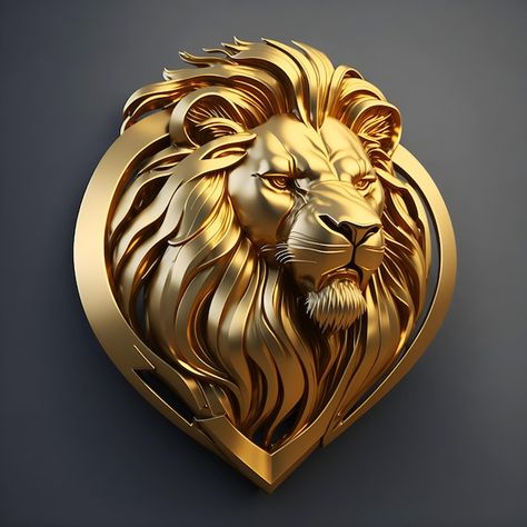 Lion Hd Wallpaper, Lion Head Logo, Lion Artwork, Eagle Wallpaper, Chrome Effect, Lion Wallpaper, 3d Cnc, Lion Images, Photo Logo Design