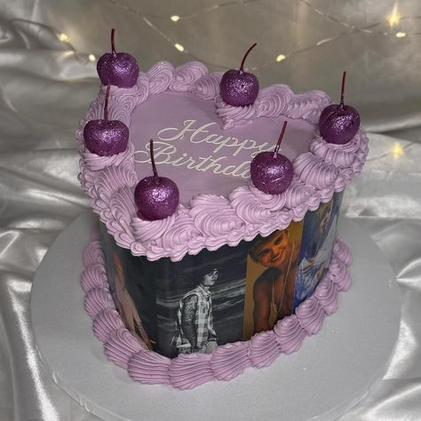 Theme was “20 and still obsessed with Justin Bieber” 💜💜 @justinbieber #justinbieber #justinbiebercake #bieberfever #heartcakes #vintagecakes #edibleimagecake #socalcake #orangecountycakes #occakes #thelayeredbakery #buttercreamcake #customcakes #weddingcakes Justin Bieber Party Theme, Bff Birthday Party, 21 Cake Ideas, Birthday Justin Bieber, Justin Bieber Cake, Justin Bieber Party, Justin Bieber Birthday, Birthday 24, 21st Cake