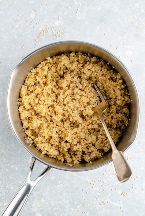 Learn exactly how to cook quinoa on the stovetop and add it to all of your favorite recipes! With this step-by-step tutorial, you'll learn how long to cook quinoa so it's nice and fluffy, how to make it taste good on its own and plenty of new ways to use it. Our best quinoa recipes included! #quinoa #sidedish #vegan #glutenfree Quinoa Recipes Healthy Easy, Quinoa Side Dish, Best Quinoa Recipes, Best Quinoa, Make Quinoa, Fluffy Quinoa, Quinoa Benefits, Cook Quinoa, Quinoa Recipes Healthy