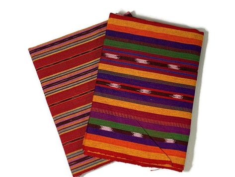 Guatemalan Handwoven Fabric Bundle Assorted. Half Yard Bundle. 2 Pieces1/2 Yard Each Red Purple Stripes, Rainbow Ikat1 YARD Total - Etsy Guatemalan Textiles, Love Mama, Global Textiles, Handwoven Fabric, Textile Crafts, More Love, Fabric Bundle, Yellow Stripes, Red Purple