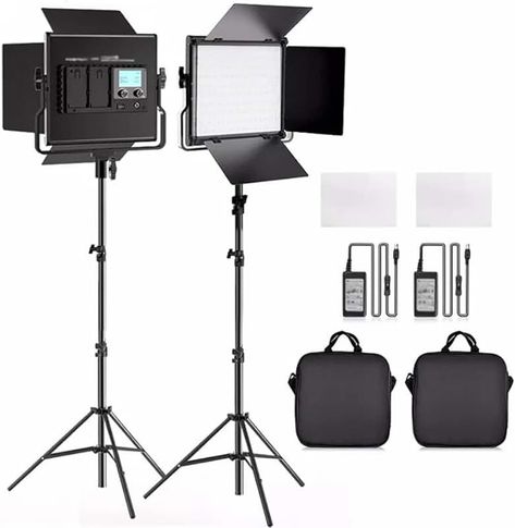 TBGFPO LED Video Light Kit Photography Lighting Bi-Color Dimmable Studio Lamp with 2m Tripod Shades for Outdoor Shoot : Amazon.com.au: Electronics #lighting #photography #photoshoot #photoshoottips #photoshootathome Studio Lamp, Photo Lamp, Professional Camera, Outdoor Shoot, Photo Equipment, Led Video, Lighting Equipment, Video Lighting, Photography Lighting