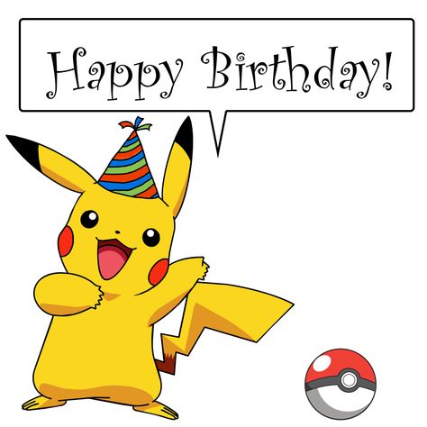 Found on Bing from www.morganprince.com Happy Birthday Pikachu, Happy Birthday Pokemon, Pikachu Card, Pokemon Birthday Card, Birthday Pikachu, Pikachu Birthday, Pokemon Themed Party, Pokemon Birthday Cake, Birthday Puns