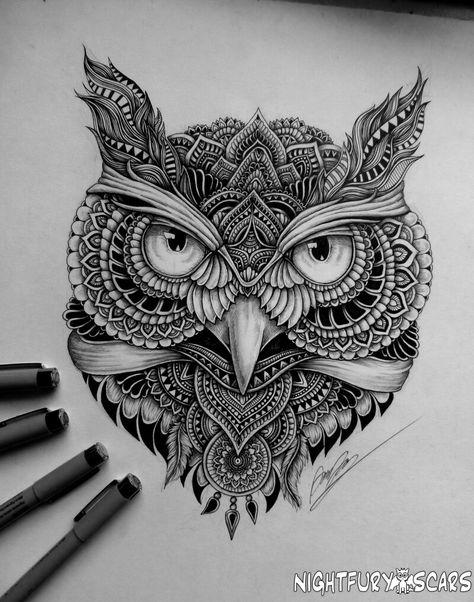 ArtStation - Wisdom Mandala Owl Tattoo Design For Men, Owl Zentangle Art, Owl Mandala Drawing, Mandala Owl Tattoo Design, Mandala Animal Tattoo, Owl Mandala Art, Alebrije Tattoo, Animal Mandala Tattoo, Owl Tattoo Men