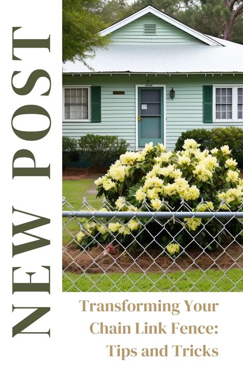 Chain Link Fence Front Yard, How To Dress Up A Chain Link Fence, Paint Chain Link Fence, Chainlink Fence Makeover, Chain Link Fence Makeover, Chain Link Fence Ideas Cover Up, Painted Chain Link Fence, Backyard Playscape, Cyclone Fence