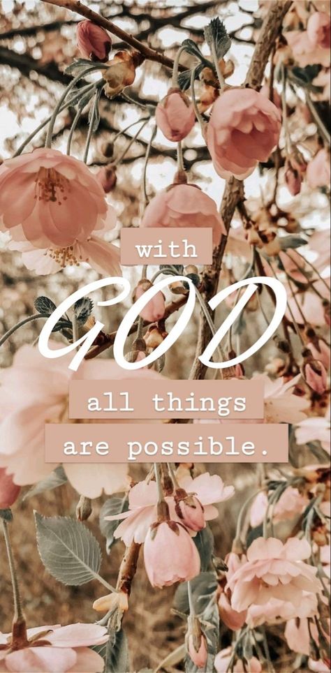 With God Everything Is Possible, Believe In Yourself Quotes, Bible Verse Background, Bible Verses For Women, Never Lose Hope, God Will Provide, Word Wall Art, Trust You, Inspirational Phrases