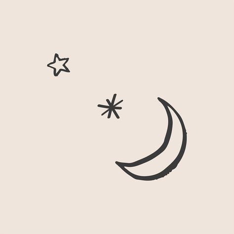 Cute doodle crescent moon psd in black | free image by rawpixel.com / Aum Cute Moon Doodle, Moon And Star Illustration, Moon And Stars Doodle, Crescent Moon Doodle, Cute Moon Drawing, Moon And Stars Illustration, Scrapbook Doodles, Moon Doodles, Moon Doodle