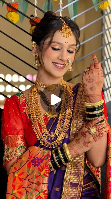 Marathi Look Traditional, Marathi Makeup Look, Marathi Hairstyle, Marathi Wedding Look, Nauvari Look, Marathi Look, Marathi Bride, Marathi Wedding, Indian Wedding Planner