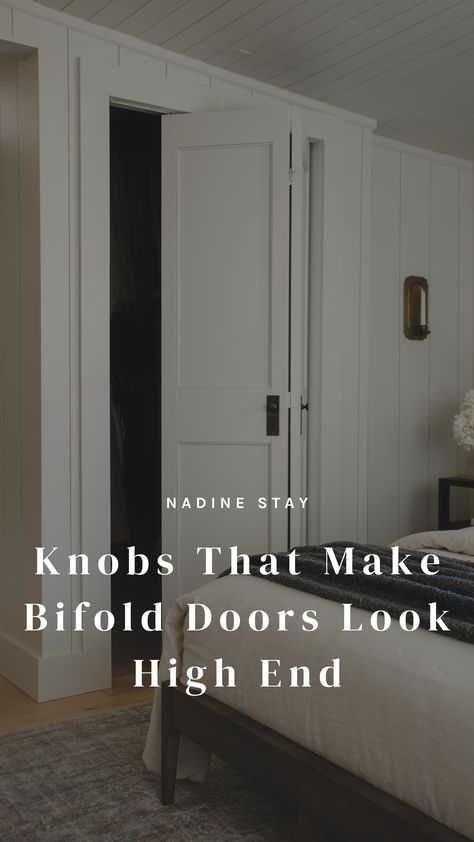 Bi Fold Door Hardware, Folding Closet Doors Linen, Internal Bifold Door Handles, Jib Door Bathroom, Bifold Doors Handles, Modern Farmhouse Bifold Closet Doors, Creative Bifold Doors, Bifold Closet Handles, Bifold Doors Hardware