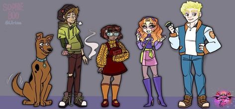 Scooby Doo Redesign, Scooby Snax, Velma Cosplay, Scooby Doo Pictures, Scooby Doo Mystery Inc, Scooby Doo Images, Scooby Doo Mystery Incorporated, Daphne And Velma, Cartoon Style Drawing