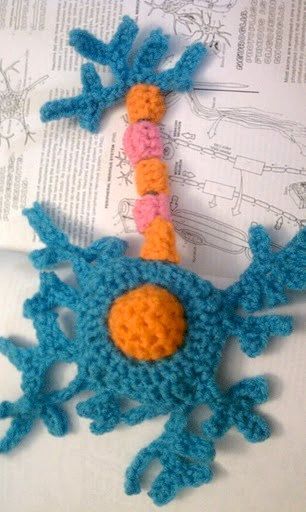 Crochet Neuron, Crochet Medical, Science Crochet, Yarn Toys, Crochet Bodies, Craft Crochet, Medical Art, Yarn Projects, Crochet Art