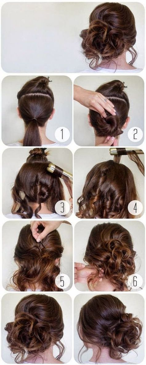 Diy Updo, Easy Updos For Long Hair, Easy Updo Hairstyles, Updo Tutorial, Step By Step Hairstyles, Easy Updos, Top Hairstyles, Super Hair, Hoco Hair Ideas