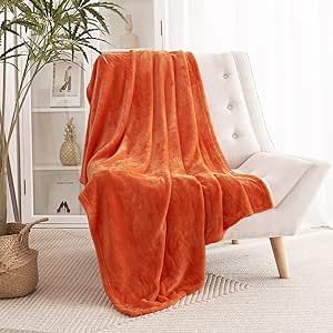 Burnt Orange Throw Blanket, Burnt Orange Throw, Fall Throw Blanket, Blankets For Winter, Bed Blankets, Microfiber Blanket, Blanket For Couch, Twin Blanket, Velvet Bed