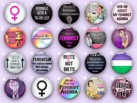 Feminist Pin Badges | Womens Rights | Equality | Activist | Empowerment | Gender Equlity| Handmade | Fast Delivery | 32mm/1.25" buttons Feminist Pins, Feminist Af, Women Rights, Feminist Gift, Smash The Patriarchy, Women's Rights, Womens Rights, Button Pins, Pin Badges