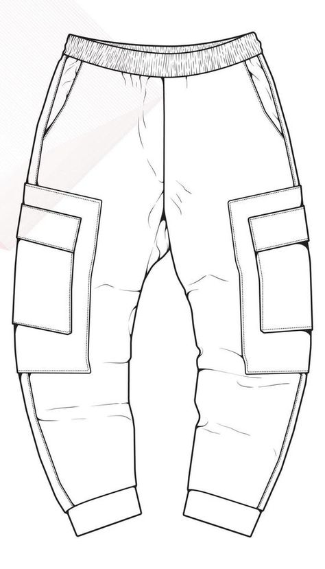 Men Cargo Pants outline Vector Template, Men Cargo Pants in a sketch style, trainers template outline, vector Illustration. Men Cargo Pants, Pants Drawing, Mens Trousers Casual, Sketch Style, Vector Template, Loose Pants, Cargo Pants Men, Casual Trousers, The Men