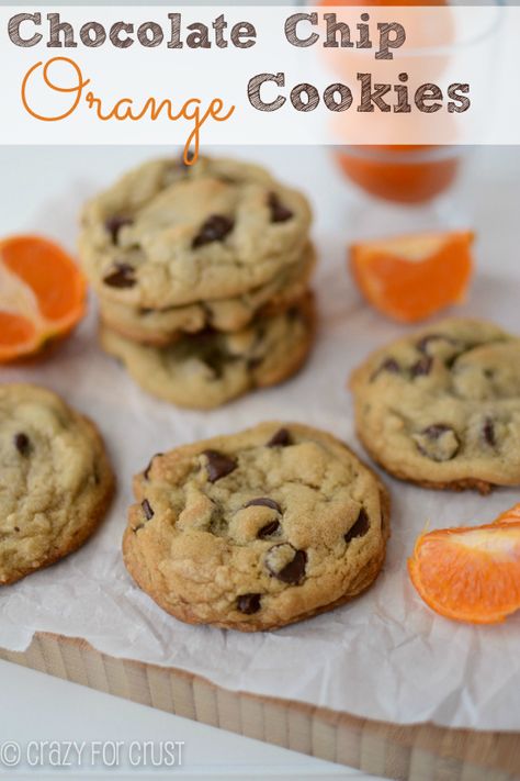 Cookies Orange, Chocolate Chip Dip, Chocolate Chip Shortbread Cookies, Crazy For Crust, Orange Cookies, Orange Chocolate, Perfect Chocolate Chip Cookies, Chewy Chocolate Chip, Keto Cookies